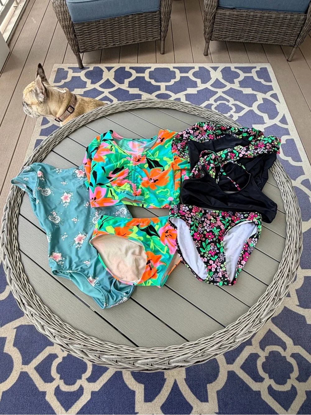 3 girls size large swimsuits